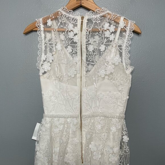 BRONX & BANCO White Poppy Bridal Midi Dress sz XS - Picture 10 of 11